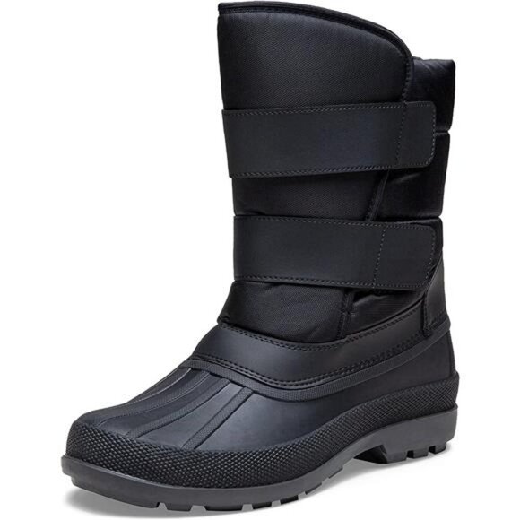 Men's Waterproof Insulated Warm Fur Lined Duck Outdoor Winter Boots for Men